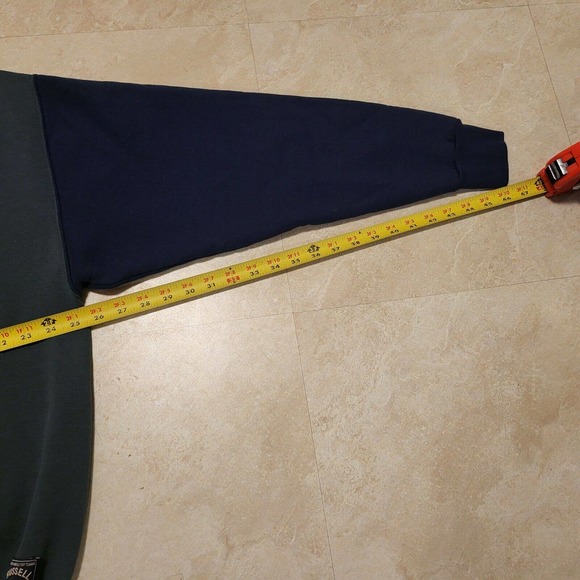 VTG 90s Russell Athletic Mens 2XL Striped Colorblock Crewneck Sweatshirt USA - Picture 7 of 10